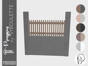 Sims 4 — Pioupiou - Fence by Syboubou — This is a fence mixing concrete and wood, available in 2 variation in this set.