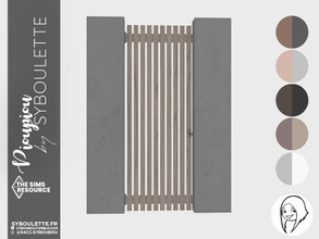 Sims 4 — Pioupiou - Single gate by Syboubou — This is a single gate that will go with the pioupiou fence. Available in 5