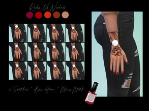 Sims 4 — Reds VS Nudes - Nail Pack by missbabyblue — 12 gorgeous colors for base game, red tones to nude - maxis match -