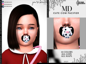 Sims 4 — Cute cow pacifier Toddler by Mydarling20 — new mesh base game compatible all lods all maps 10 color the texture