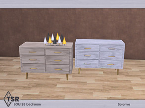 Sims 4 — Louise Bedroom. Dresser by soloriya — Wooden dresser. Part of Louise Bedroom set. 2 color variatons. Category: