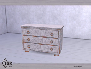 Sims 4 — Mia. Dresser by soloriya — Functional dresser. Part of Mia set. 1 color variation. Category: Storage - Dresser.