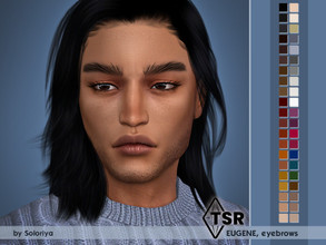 Sims 4 — Eyebrows Eugene by soloriya — Eyebrows in 42 colors. All ages, all genders. HQ compatible. Disabled for random.