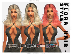 Sims 4 — LeahLillith Flora Hairstyle by Leah_Lillith — Flora Hairstyle All LODs Smooth bones Custom CAS thumbnail Works