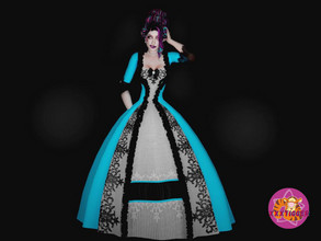 Sims 4 — Goth Gown 1 by XXXTigs — 12 Colors Synthetic Goth Gown 