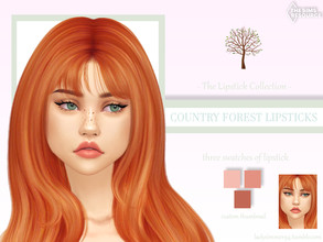Sims 4 — Country Forest Lipsticks  by LadySimmer94 — PLEASE READ CREATOR NOTES BEFORE COMMENTING BGC 3 swatches Custom