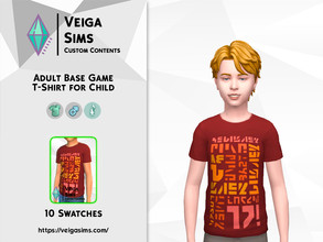 Sims 4 — Adult Base Game T-Shirt for Child by David_Mtv2 — Available in 10 swatches for child only. All textures from
