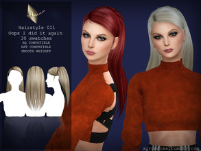 Sims 4 — Hairstyle 011 - Oops I did it again by AurumMusik — New long hairstyle from Britney Spears music video