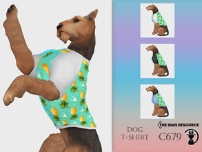 Sims 4 — Dog T-shirt C679 by turksimmer — 3 Swatches Compatible with HQ mod Works with all of skins Custom Thumbnail All