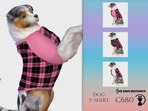 Sims 4 — Dog T-shirt C680 by turksimmer — 3 Swatches Compatible with HQ mod Works with all of skins Custom Thumbnail All