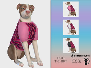 Sims 4 — Dog T-shirt C681 by turksimmer — 3 Swatches Compatible with HQ mod Works with all of skins Custom Thumbnail All