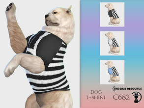 Sims 4 — Dog T-shirt C682 by turksimmer — 3 Swatches Compatible with HQ mod Works with all of skins Custom Thumbnail All