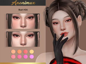 Sims 4 — Blush N06 by Anonimux_Simmer — - 8 Swatches - Famele/Male - BGC - HQ - Thanks to all CC creators - I hope you