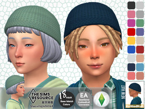 Sims 4 — Child EF18 KnittedKufi 18 Colors by jeisse197 — Adult Mesh Conversion Category: Hat - 18 Colors In Age: Child