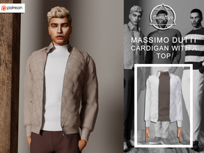 Sims 4 — [PATREON] Massimo Dutti Collection - Cardigan with a Top by Camuflaje — * New mesh * Compatible with the base