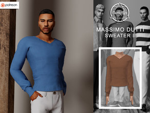 Sims 4 — [PATREON] Massimo Dutti Collection - Sweater II by Camuflaje — * New mesh * Compatible with the base game * HQ *