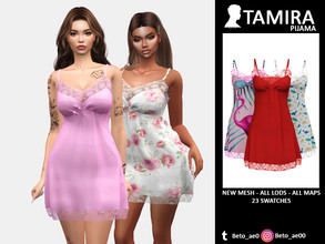 Sims 4 — Tamira (Pijama) by Beto_ae0 — Pajamas for women with various solid colors and prints, I hope you like it - 23