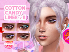 Sims 4 — Cotton Candy liner vol.lI - trendy pastel eyeliner by HIDANNA — Cotton Candy liner vol.lI - trendy pastel