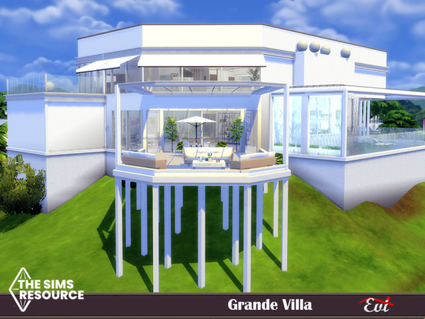 Sims 4 — Grande Villa _TSR only CC by evi — A 4 bedroom luxurious villa with natural light and open space. It has two