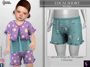 Sims 4 — Lucas Short by KaTPurpura — Shorts with elastic waist and ruffles on the sleeves