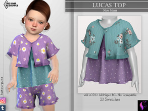 Sims 4 — Lucas Top by KaTPurpura — Loose blouse top with short-sleeved wool sweater