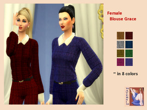 Sims 4 — ws Female Blouse Grace - RC by watersim44 — Female Blouse Grace ~ recolor. This it's a standalone recolor