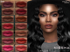 Sims 4 — Niesha Lipstick N104 by MagicHand — Goddess matte lipstick in 21 colors - HQ compatible. Preview - CAS thumbnail