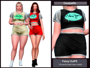 Sims 4 — Fancy Outfit by couquett — for yours sims beautiful, comfortable and elegant outfit for very hot days Also your