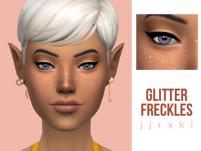 Sims 4 — Glitter Freckles by jjrxki — Glitter freckles found in face paint section. Base game compatible for all ages and