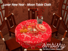 Sims 4 — Lunar New Year - Moon Table Cloth by simbishy — This is the 'Moon Table Cloth', that I created to be paired with