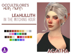 Sims 4 — Agatha - LeahLillith Recolor by rachirdsims — Recolored in the old "Witching Hour" palette. 18 shades