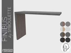 Sims 4 — Finibus - Awning (5 tiles) by Syboubou — This is a modern wood & concrete awning to build contemporary