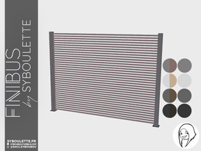 Sims 4 — Finibus - Fence by Syboubou — This is a sleek and modern fence with metal, wood and concrete !