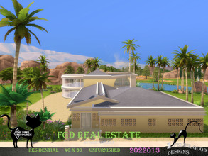 Sims 4 — FGD RealEstate 2022013 by Merit_Selket — Mid century inspired home, built in Oasis Springs 40x30 only TSR CC