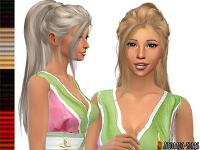 Sims 4 — WINGS TO0713 Flowing braid retexture by Daweesims — New retextured hair for you and your sims. I hope you like