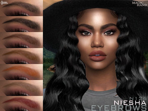 Sims 4 — Niesha Eyebrows N126 by MagicHand — Arched eyebrows in 13 colors - HQ compatible. Preview - CAS thumbnail