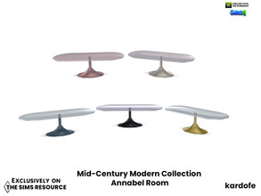 Sims 4 — Mid-Century Modern Collection_Annabel Room_CoffeeTable 2 by kardofe — Metal coffee table with glass top, in five