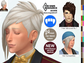 Sims 4 — Adult GP04 SlashedHair Mirror 24 Colors by jeisse197 — Mirror Caleb hair, from fellow request, Vampires Game