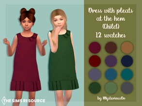 Sims 4 — Dress with pleats at the hem Child by MysteriousOo — Dress with pleats at the hem for kids in 12 colors 12