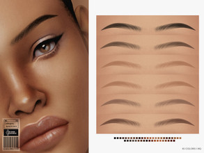 Sims 4 — Eyebrows | NO 39 by cosimetic — -You can use it with 45 color options to match your favorite tone. -They are