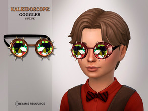 Sims 4 — Kaleidoscope Goggles Child by Suzue — -New Mesh (Suzue) -10 Swatches -For Female and Male (Child) -HQ Compatible