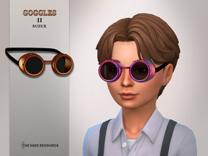 Sims 4 — Goggles II Child by Suzue — -New Mesh (Suzue) -14 Swatches -For Female and Male (Child) -HQ Compatible