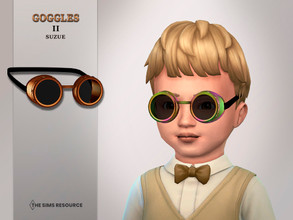 Sims 4 — Goggles II Toddler by Suzue — -New Mesh (Suzue) -14 Swatches -For Female and Male (Toddler) -HQ Compatible