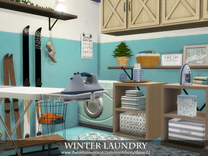 Sims 4 — Winter Laundry by dasie22 — Winter Laundry is an utility room. Laundry Day is required. Snowy Escape is not
