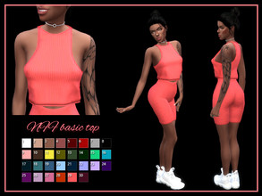 Sims 4 — NFF basic top by Nadiafabulousflow — Hi guys! This upload its a basic top with a light texture - New mesh -