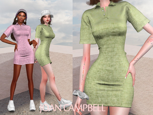 Sims 4 — Kristen Dress by Joan_Campbell_Beauty_ — 10 swatches Custom thumbnail Original mesh Hq compatible