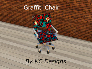 Sims 4 — Graffiti Chair by TwistedFoil95 — Graffiti Chair This is an base game recolor item, The Graffiti Chair is