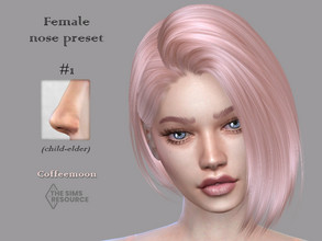 Sims 4 — Female nose preset N1 by coffeemoon — for female only: child, teen, young, adult, elder