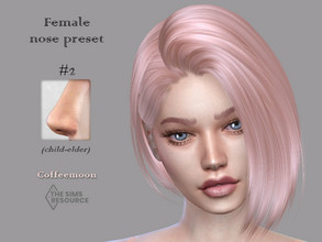 Sims 4 — Female nose preset N2 by coffeemoon — for female only: child, teen, young, adult, elder