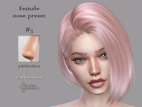 Sims 4 — Female nose preset N5 by coffeemoon — for female only: child, teen, young, adult, elder